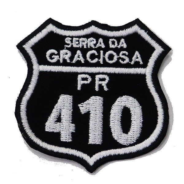 Patch Bordado Rota Serra da Graciosa - PR 410 6x6cm