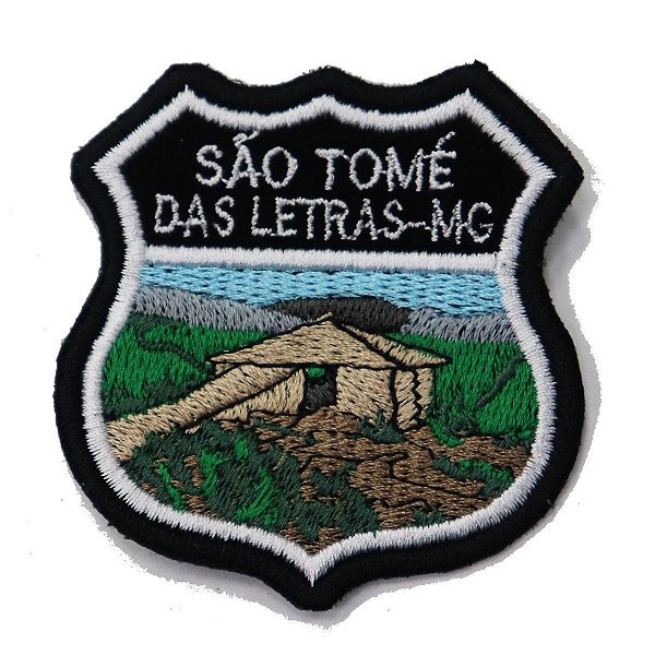 Patch Bordado Rota São Tomé das Letras - MG 6x6cm