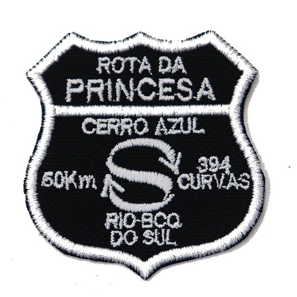 Patch Bordado Rota da Princesa - Cerro Azul 6x6cm