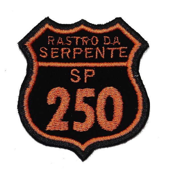 Patch Bordado Rota Rastro da Serpente - SP 250 6x6cm