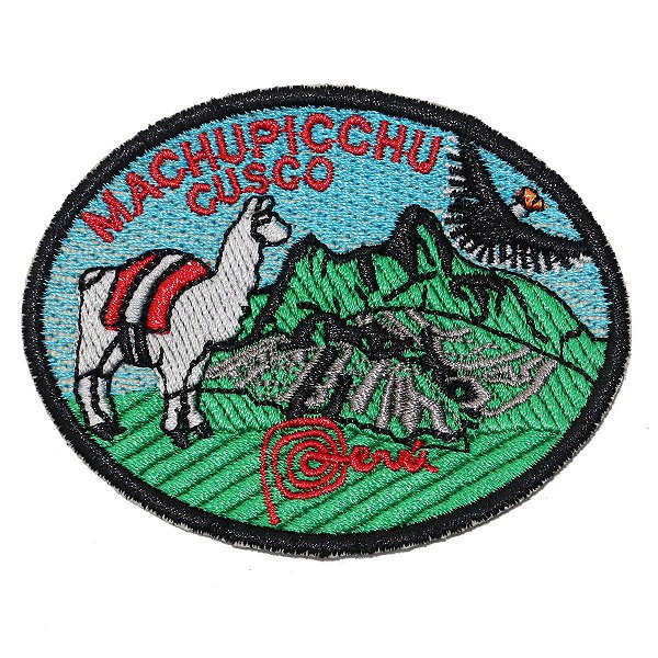 Patch Bordado Rota Machu Picchu Cusco - Peru 6x8cm