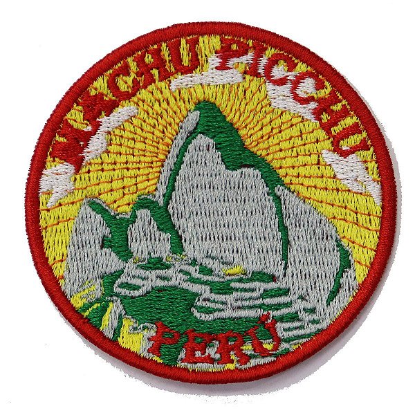 Patch Bordado Rota Machu Picchu - Peru 7x7cm