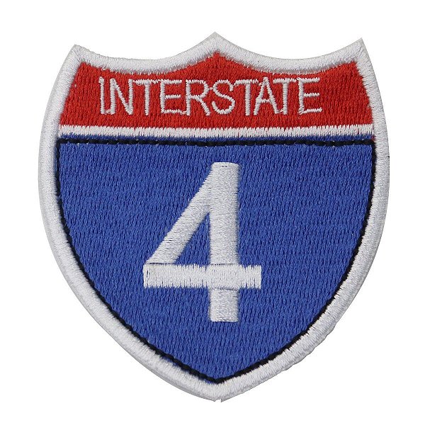 Patch Bordado Rota Insterstate 4 7x7cm