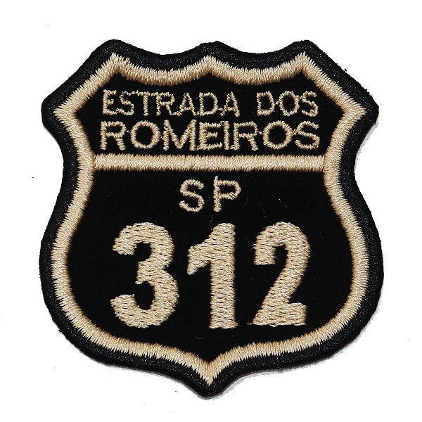 Patch Bordado Rota Estrada dos Romeiros - SP 312 6x6cm