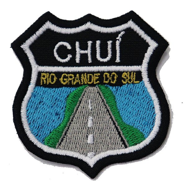 Patch Bordado Rota Chuí - Rio Grande do Sul 6x6cm