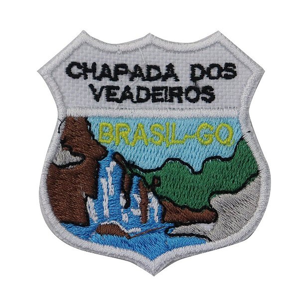 Patch Bordado Rota Chapada dos Veadeiros - GO 6x6cm