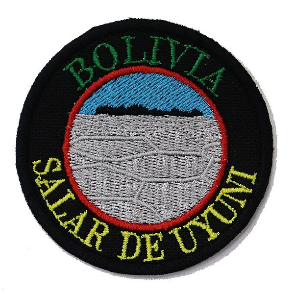 Patch Bordado Rota Bolivia Salar de Uyuni 7x7cm