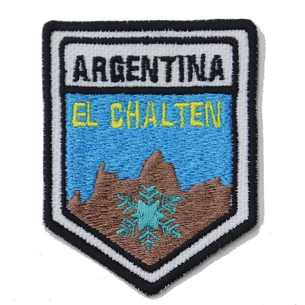 Patch Bordado Rota Argentina e Chalten 7x5cm