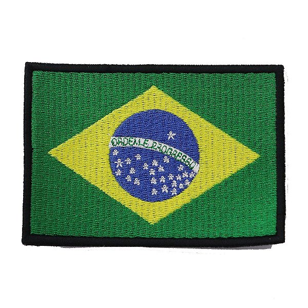 Patch Bordado Bandeira do Brasil 7x9,5cm