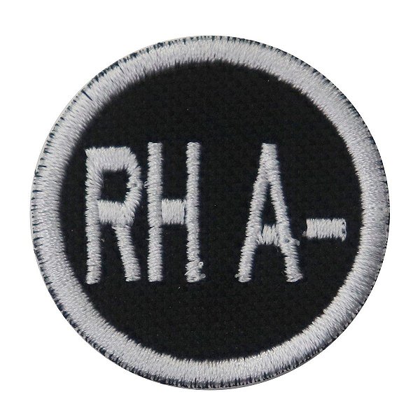 Patch Bordado Redondo RH A- 4x4cm