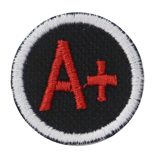 Patch Bordado Redondo A+ 3x3cm