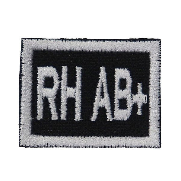 Patch Bordado RH A+ 3x4cm