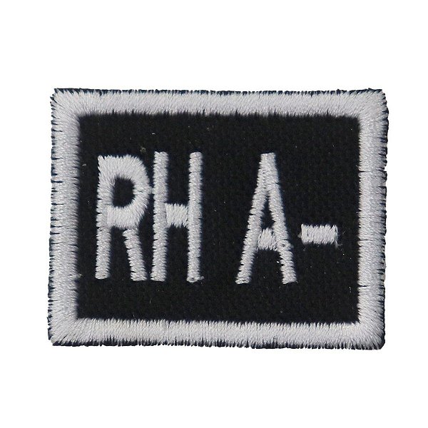 Patch Bordado RH A- 3x4cm