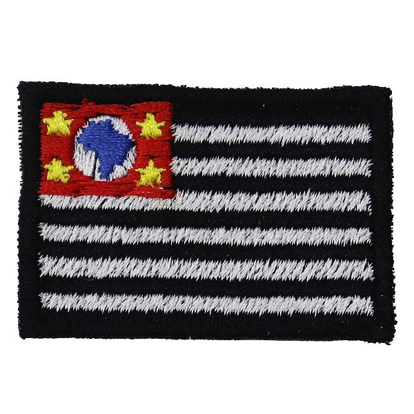 Patch Bordado Bandeira São Paulo 3 x 4 cm