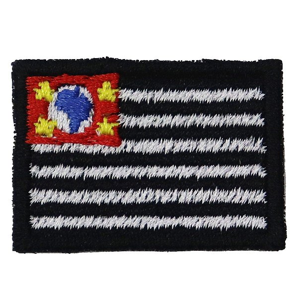 Patch Bordado Bandeira São Paulo 2,5 x 3,5 cm