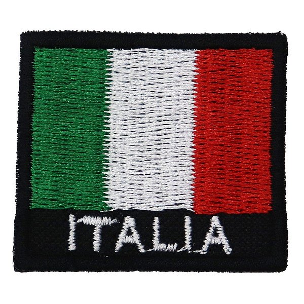 Patch Bordado Bandeira Itália 4x4 cm