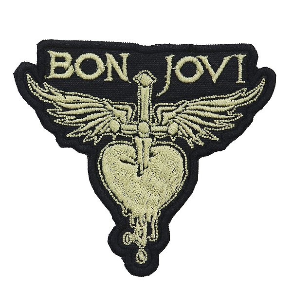 Patch Bordado Banda Bon Jovi 9x10cm