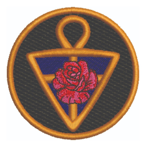 Patch Bordado Cruz 7x7cm