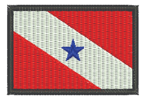 Patch Bordado Bandeira Para 6x4cm