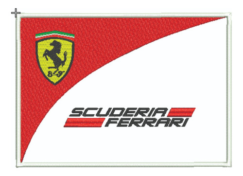 Patch Bordado Carros Ferrari Scuderia 12x85cm