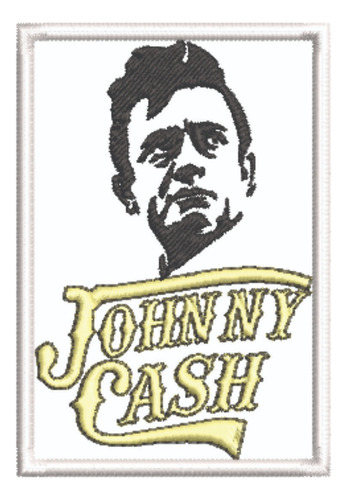 Patch Bordado Música Johnny Cash 6,3x9cm