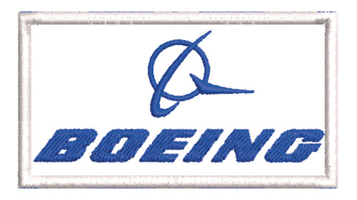 Patch Bordado Boeing Logo 8,2x4,5cm
