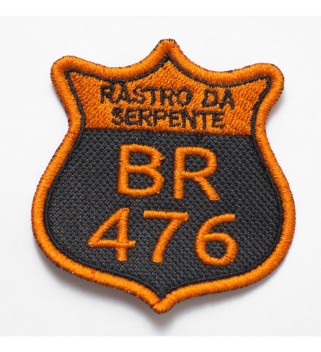 Patch Bordado Rastro Da Serpente Br476 5,6x6cm