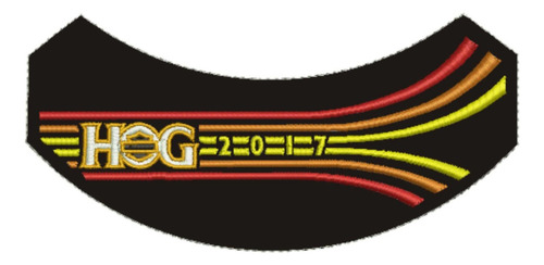 Patch Bordado Hog 2017 Harley Davidson Anual 14,4x7cm