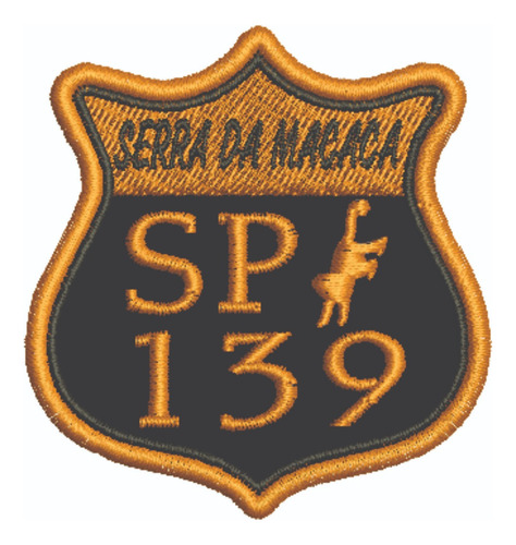 Patch Bordado Placas Serra Da Macaca Sp139 5,7x6cm