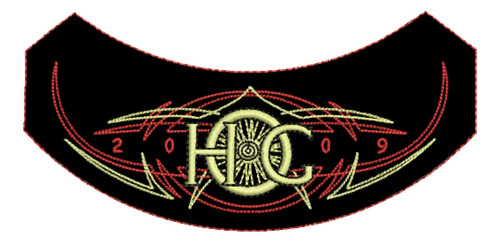 Patch Bordado Hog 2009 Harley Davidson Anual 14,4x7cm