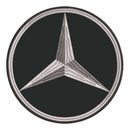 Patch Bordado Mercedes Benz Logo 20x20cm