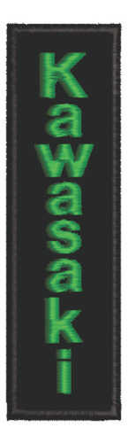 Patch Bordado Kawasaki Tarjeta Vertical 8x5cm