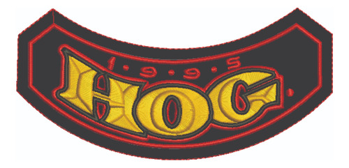 Patch Bordado Harley Davidson Hog 1995 Harley Davidson Anual 14,4x7cm