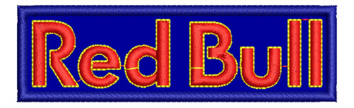 Patch Bordado Energéticos Red Bull 10x3cm