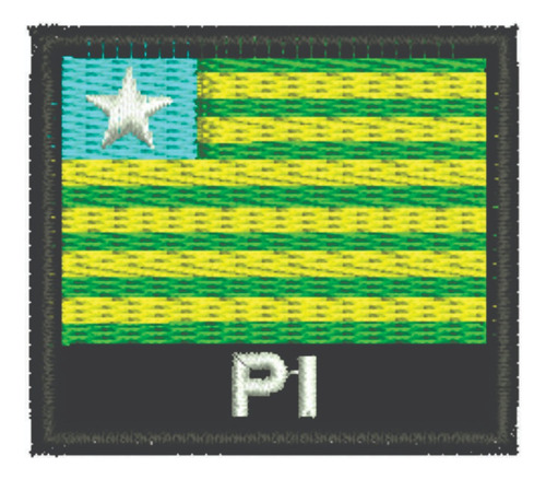 Patch Bordado Bandeiras Bandeira Piaui 4,5x5cm