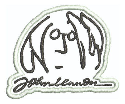 Patch Bordado Música John Lennon 8x6,6cm
