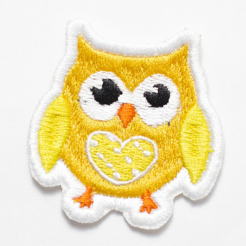 Patch Bordado Cartoons Coruja Pequena 5x5cm