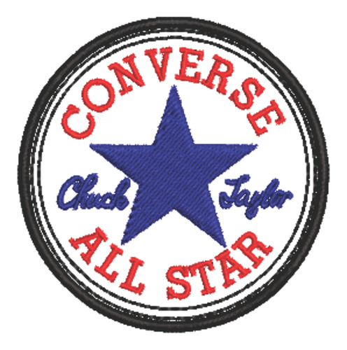 Patch Bordado Marcas Kit 2 All Star Converse 6x6cm