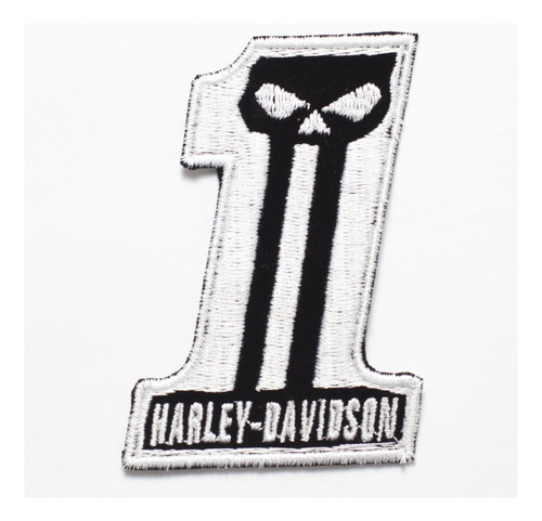 Patch Bordado Harley Davidson N One Skul 7x10cm