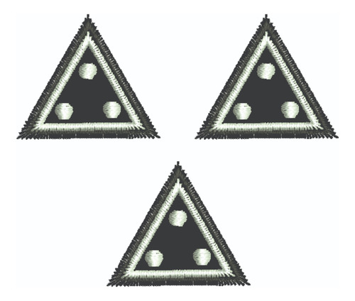 Patch Bordado Masson Triangulo Kit Com 3 2x2cm