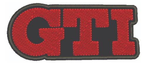 Patch Bordado Carros Gol Gti 97 Logo 10x4,3cm