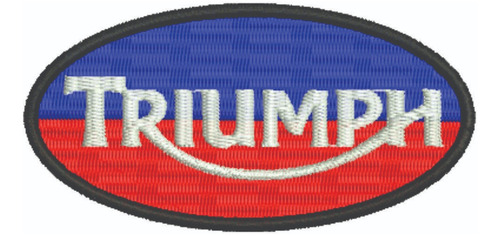 Patch Bordado Triumph England Oval 30x15cm