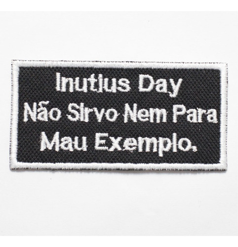 Patch Bordado Frases Frase Motociclista 07 9x4,5cm