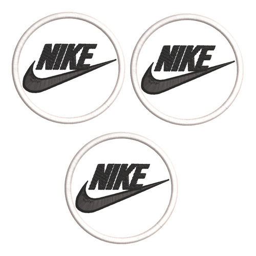 Patch Bordado Marcas Kit 3 Nike Logo Com Nike 7x7cm