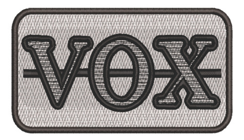 Patch Bordado Música Vox Amplificador 12x6,7cm