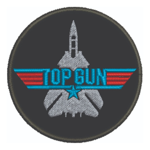 Patch Bordado Top Gun Asas 8x8cm