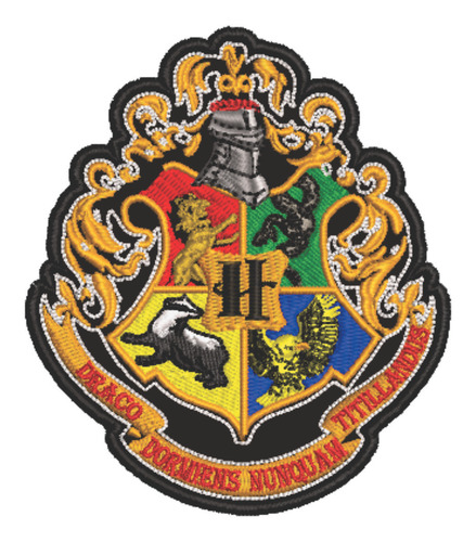 Patch Bordado Cartoons Casas Harry Potter 9x10cm