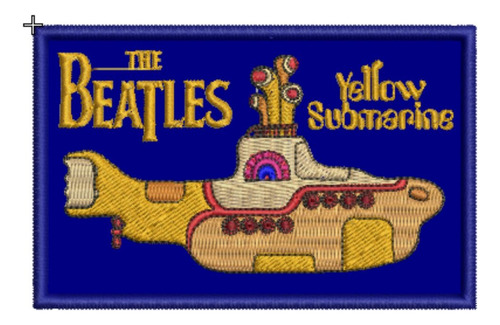 Patch Bordado Música Beatles Yellow Submarine 15x9,5cm