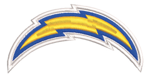 Patch Bordado Esportes Nfl Los Angeles Chargers 8x4cm