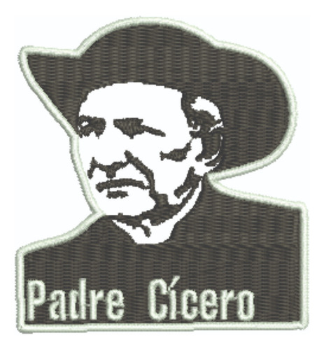Patch Bordado Religiosos Padre Cicero 6,4x7cm